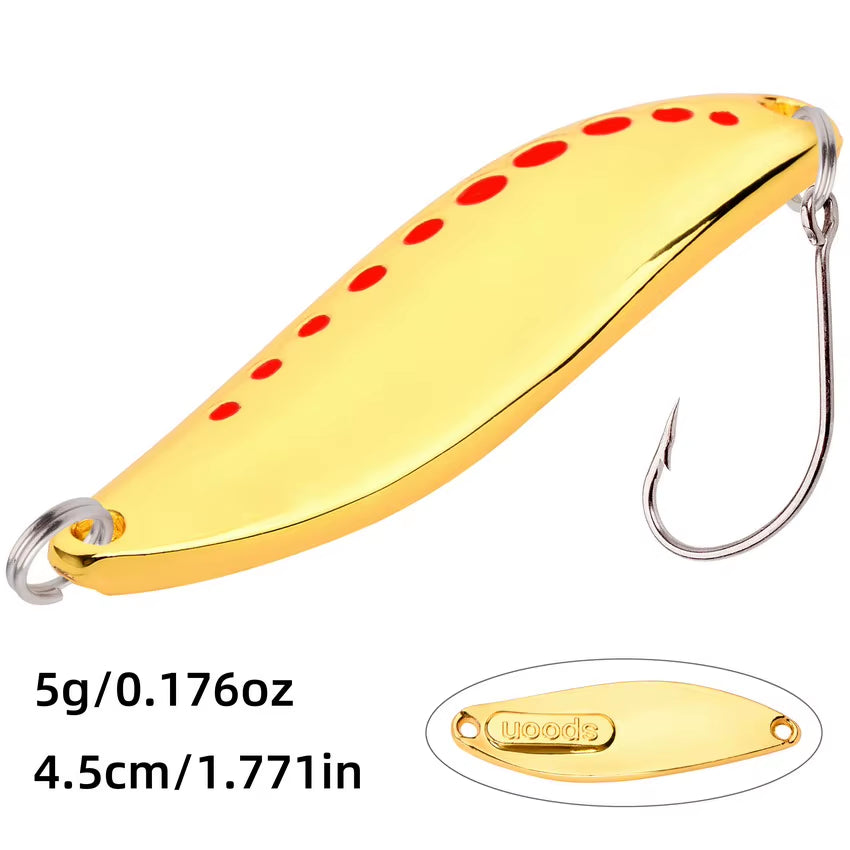 Metal Vib Leech Spinners Spoon Lures 2.5G 5G 7.5G 10G 15G 20G 25G 30G Artificial Bait Lure Fishing Tackle for Bass Pike Perch