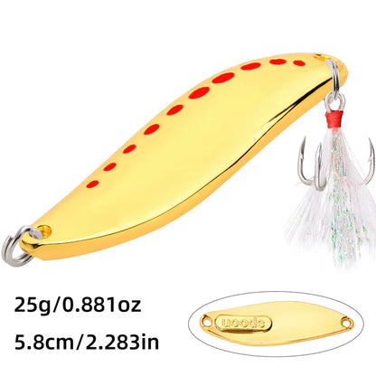 Metal Vib Leech Spinners Spoon Lures 2.5G 5G 7.5G 10G 15G 20G 25G 30G Artificial Bait Lure Fishing Tackle for Bass Pike Perch