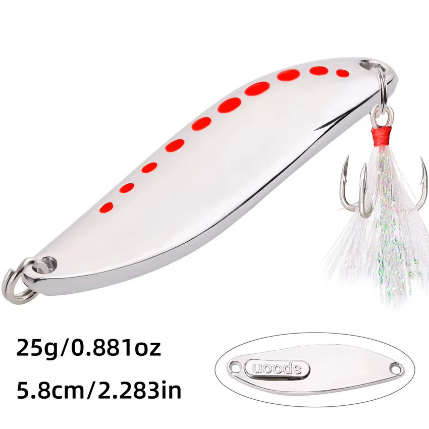 Metal Vib Leech Spinners Spoon Lures 2.5G 5G 7.5G 10G 15G 20G 25G 30G Artificial Bait Lure Fishing Tackle for Bass Pike Perch