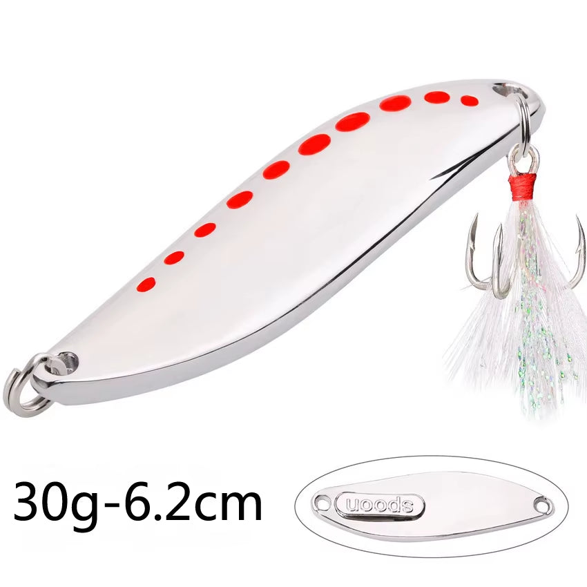 Metal Vib Leech Spinners Spoon Lures 2.5G 5G 7.5G 10G 15G 20G 25G 30G Artificial Bait Lure Fishing Tackle for Bass Pike Perch