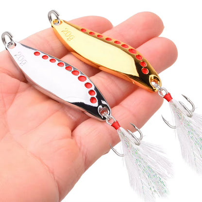 Metal Vib Leech Spinners Spoon Lures 2.5G 5G 7.5G 10G 15G 20G 25G 30G Artificial Bait Lure Fishing Tackle for Bass Pike Perch